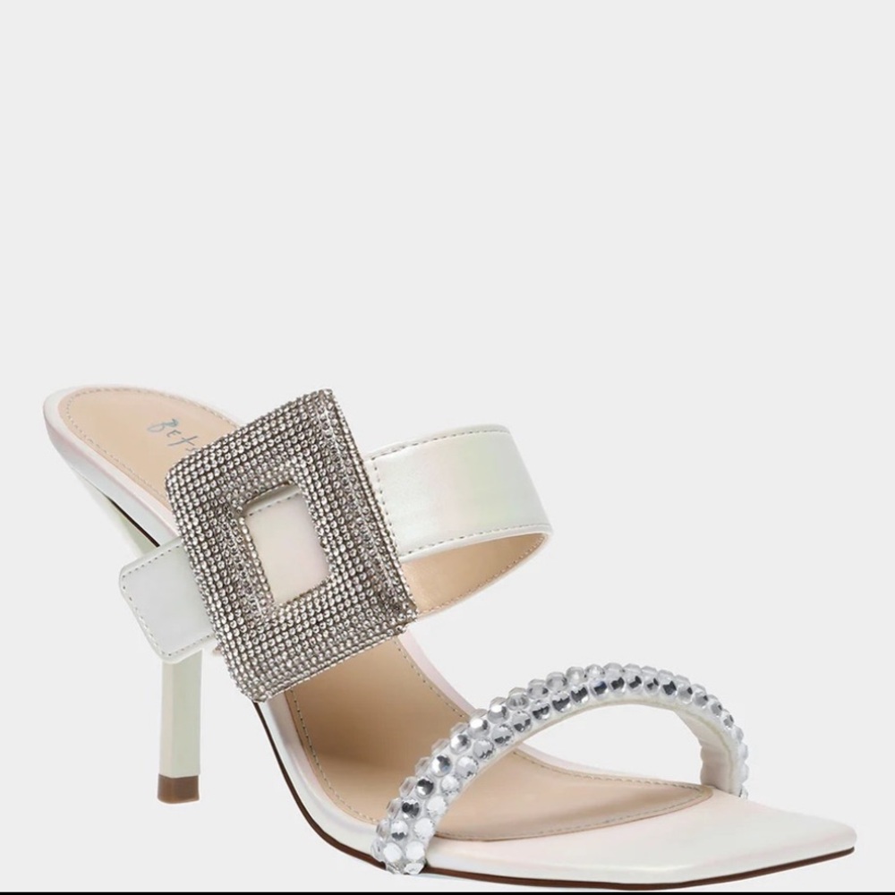 Betsey Johnson Anny Ivory Heeled Sandals